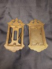 Antique 2 Piece Brass Art Deco Speakeasy Peephole Viewer Door Knocker 