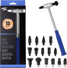 Paintless Dent Repair Tool Retractable Car Dent Tap Down Removal Hammer 15 Heads