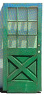 Vintage 9 Pane Farmhouse Cottage Door Solid Wood Damage Shipping Available 