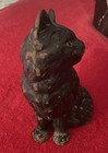 Antique vintage Hubley Persian  Cat Cast Iron Door Stop