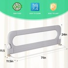 Upgogo Folding Bed Rail For Toddlers baby Bed Rail Guard With Reinforced Anc   