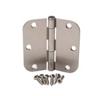 12 Pcs Satin Nickel 61972 Door Hinge 3 5  X 3 5   3 1 2   5 8 Radius Corner