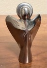 Shiny Pewter Suellen Angel Figurine Made In Usa 2 5    Signed