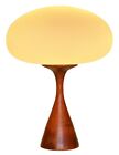 Mid Century Danish Modern Style Table Lamp By Designline In Solid Stain Teak