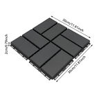 36pcs Plastic Interlocking Patio Deck Tiles Wood Flooring Diy Outdoor 12  x12  
