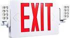 6 Pack Led Exit Sign Emergency Combo Light With Adjustable Two Head Battery Ul