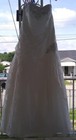 David   s Bridal Ivory Strapless Corset Back Wedding Gown 
