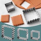 3pcs Square Cookie Cutter Steel Rectangle Molds Biscuit Hot K0x0