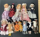 Vintage Lot Of  12  Dolls Eyes Open   Closes Mixed Styles  Size  Outfits