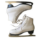 Riedell Women s Size 7 White Figure Ice Skates Vintage Good Condition