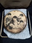 The Beatles 1964 Brooch Original  Nems Pin Metal Button Signature Back Rare