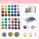 1300pcs 8mm Mixed Crackle Glass Beads For Bracelets Making Small  Style 1 
