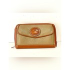 Vintage Dooney   Bourke Leather Zip Key Caddy Coin Card Purse Keychain No Strap