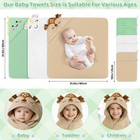 9 Pcs Baby Bath Towels 3 Hooded Animal Towels 6 Washcloths Soft Newborn Set