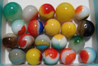 20 Vintage Patch Style Marbles Vitro   Akro Agate A Master   More Nice Color Mix