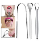 3-pack Tongue Scraper Cleaner Stainless Steel Dental Fresh Breath Cleaning Oral