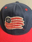 New England Revolution Mls Soccer Stretch Hat Size Small medium Navy Blue   Red