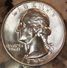 1955 D Washington Quarter 25c Choice Bu Luster  90  Silver