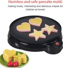 Electric Crepe Maker - 10 crepe Pan crepe Griddle  Non-stick Pancake Black 