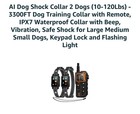 Ai Dog Shock Collar 2 Dogs  10-120lbs  - 3300ft Dog Training Collar With Remote 