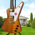 Custom Ex Electric Guitar Sector Shape Mahogany Body White Pickguard Hh Pickups