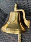 Vintage Large Solid Brass Maritime Nautical Ship  Boat Bell    8   x8     5 1 2 Pounds