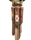 Wind Chime Beautiful Bird House Hibiscus Flowers Windchime Bamboo Musical Sound