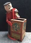 Vintage 1952 Mattel Stock  460 Wind Up Organ Grinder Jack In The Box W monkey