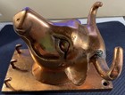 Vintage Copper Bull-cow Head Kitchen Towel Apron Holder Hanger Wall Mount