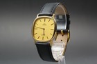 Vintage 1980 Omega De Ville Quartz Gold Dial 20mic Gp Ref 191 0131 1  near Mint 