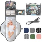 Portable Baby Changing Pad - Waterproof Travel Diaper Mat  Foldable   Detachable