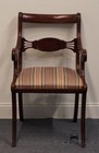 Vintage Antique Solid Mahogany Duncan Phyfe Style Dining Arm Chair