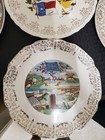 7 Vintage Souvenir Dinner Size Plates Free Shipping