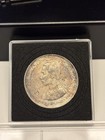 Thailand Silver Coin King Rama 1 Baht Chopmarked And Toned Nice Condition  