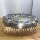 Vintage Art Nouveau German Silver Brush  Natural Hair Bristle 