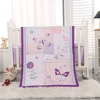  Girl Crib Bedding Set  Butterfly Baby Girl Nursery Crib Bed Size Purple