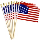  24 Pack Small American Flags 4x6 Inch Us American    hand Held Stick Flags For 