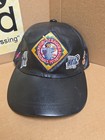 J-head Black Leather Hat Cap Negro League Baseball Museum Patches Size S m Pics