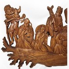 Asian Antique Chinese Eight Immortals Hand-carved Camphor Wood Wall Hanging