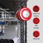 Hand Chain Hoist  1 Ton  2200 Lbs  Capacity  10 Feet With 2 Heavy-duty Hooks
