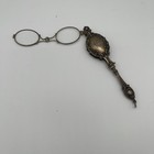 Sterling Silver  925 Art Nouveau Victorian Lorgnette Folding Eye Glasses Cottage