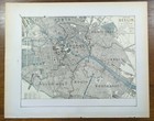 Vintage 1900 Berlin Germany Map 14 x11  Old Antique Original Brandenburg County