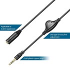 3 5mm Headphone Extension Cable Male To Female 1ft With Volume Control 2 Pack