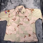 Vintage Us Army Combat Coat Mens Large Short Dcu Desert Camo Ripstop Infantry 90