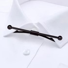 Tie Classic Clips Tie Collar Bar Pin Black For Gentlemen Shirt Suit Wedding