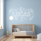 Personalized Name Wall Decal  Outer Space Nursery Decor
