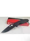 Spyderco Tenacious Folding Knife 1 2 Serrated Edc Black G10 Reversible 122gbbkps