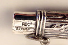 Vtg  Sterling Silver Reo Designer Signed Chatelaine Sewing Needle Case Pendant
