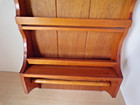 Vintage Solid Wood 2-tier Spice Rack W Towel Hanging Shelf  Rack 18x12 5x5 In