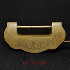 9 3cm China Old Decoration Bronze Carving Person Lock And Key Can Use Collecting